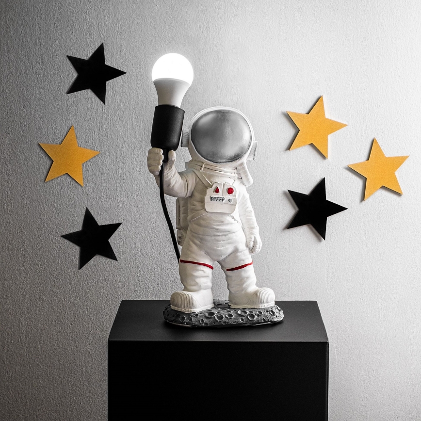 Barnlampa ASTRONAUT 1xE27/40W/230V silver/vit