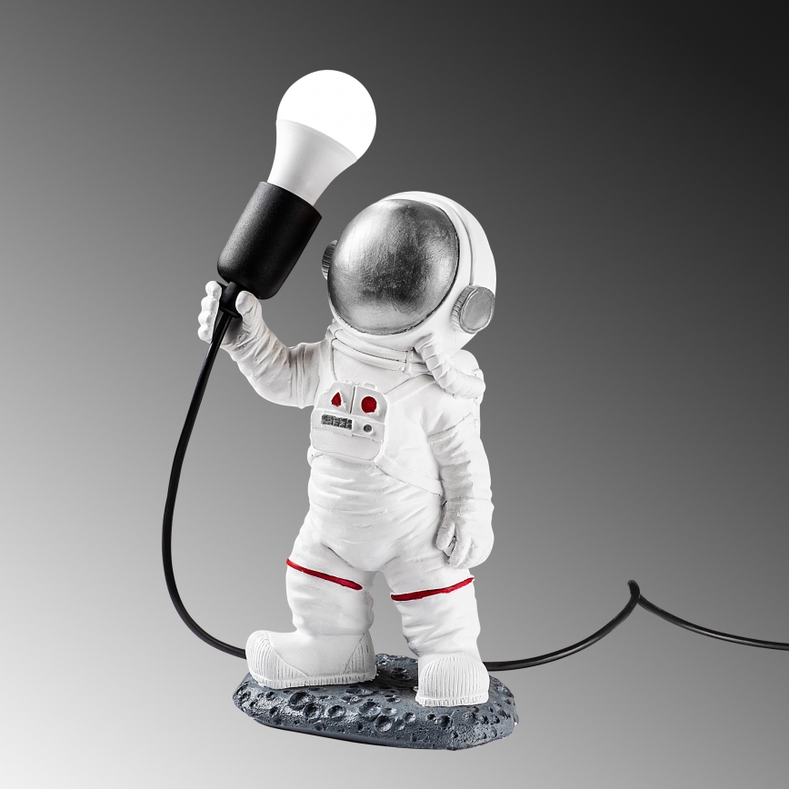 Barnlampa ASTRONAUT 1xE27/40W/230V silver/vit