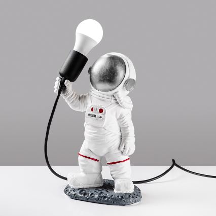 Barnlampa ASTRONAUT 1xE27/40W/230V silver/vit