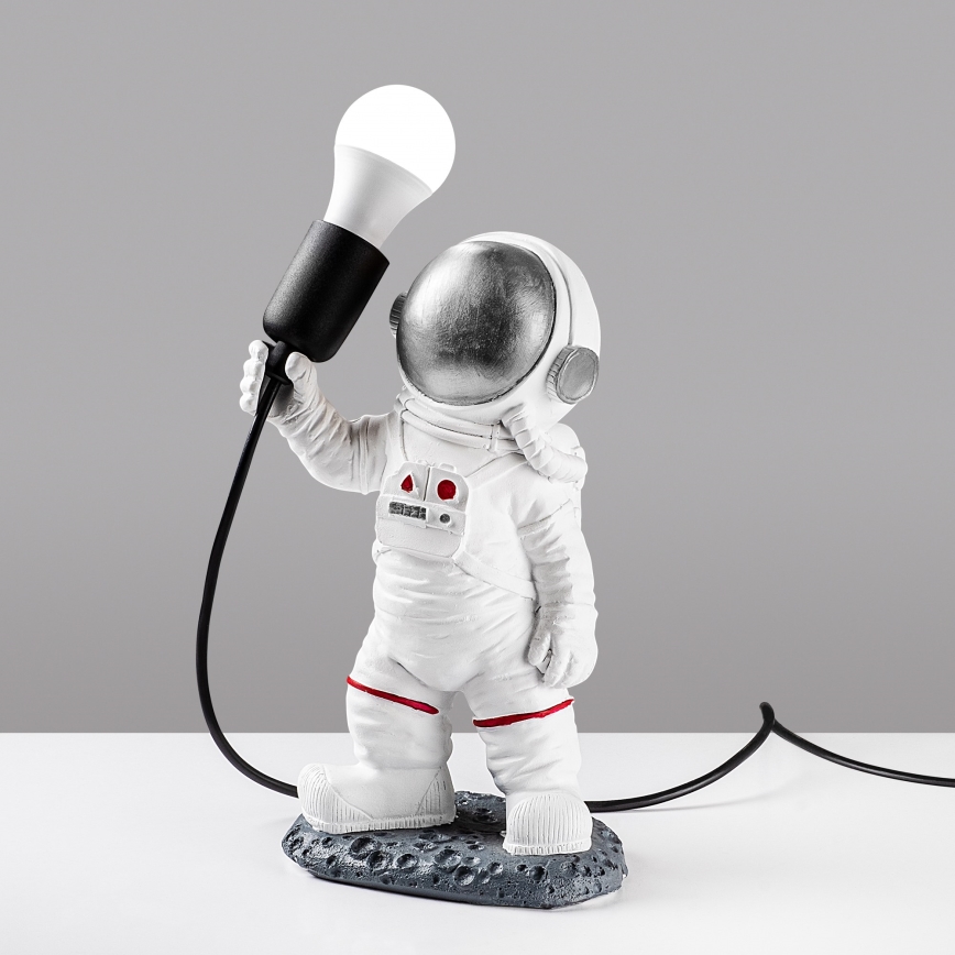 Barnlampa ASTRONAUT 1xE27/40W/230V silver/vit