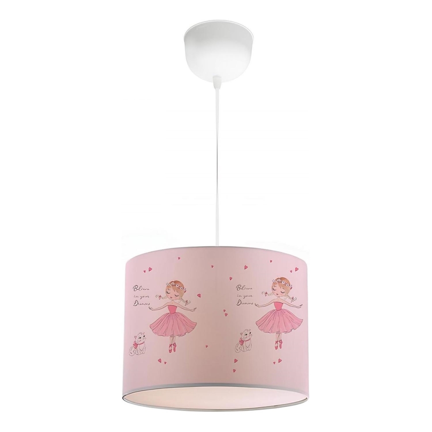 Barnlampa CANDY 1xE27/40W/230V rosa