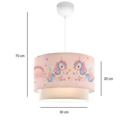 Barnlampa CANDY 1xE27/40W/230V rosa