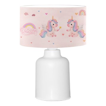 Barnlampa CANDY 1xE27/40W/230V rosa/vit