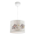 Barnlampa CANDY 1xE27/40W/230V vit/beige