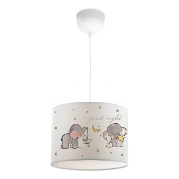 Barnlampa CANDY 1xE27/40W/230V vit/beige