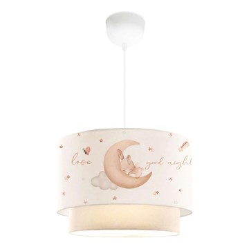 Barnlampa CANDY 1xE27/40W/230V vit/beige