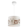 Barnlampa CANDY 1xE27/40W/230V vit/brun