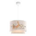 Barnlampa CANDY 1xE27/40W/230V vit/brun