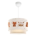 Barnlampa CANDY 1xE27/40W/230V vit/brun
