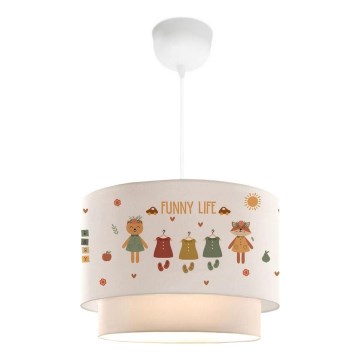 Barnlampa CANDY 1xE27/40W/230V vit/färgglad