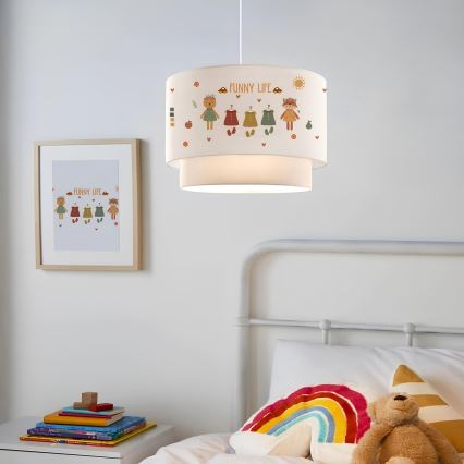 Barnlampa CANDY 1xE27/40W/230V vit/färgglad