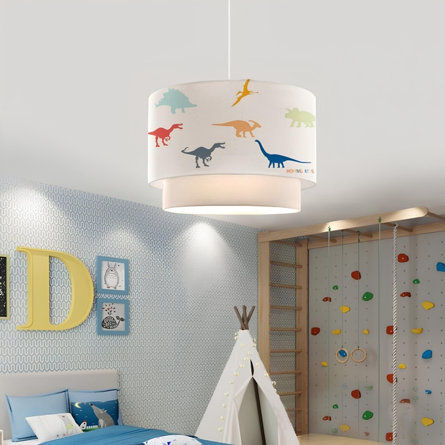 Barnlampa CANDY 1xE27/40W/230V vit/flerfärgad