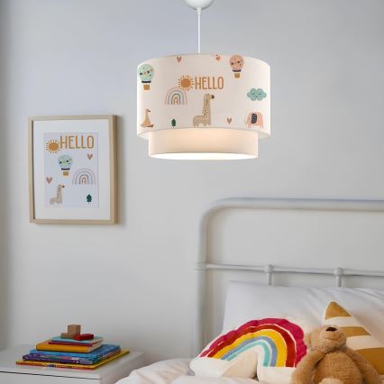Barnlampa CANDY 1xE27/40W/230V vit/flerfärgad