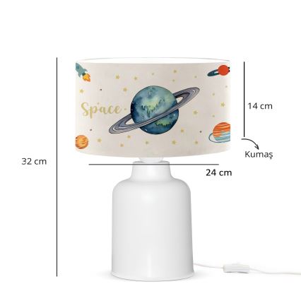 Barnlampa CANDY 1xE27/40W/230V vit/flerfärgad