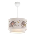 Barnlampa CANDY 1xE27/40W/230V vit/grå