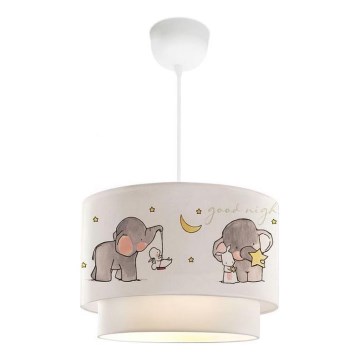 Barnlampa CANDY 1xE27/40W/230V vit/grå