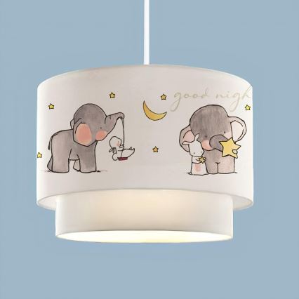Barnlampa CANDY 1xE27/40W/230V vit/grå