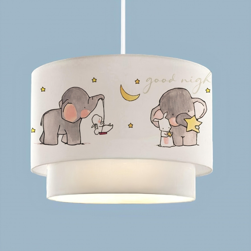 Barnlampa CANDY 1xE27/40W/230V vit/grå