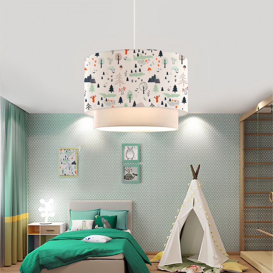 Barnlampa CANDY 1xE27/40W/230V vit/pastellfärgad