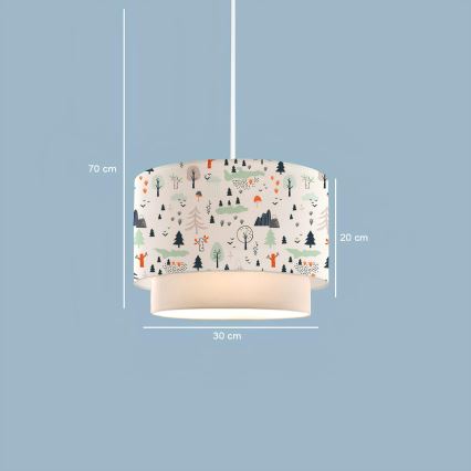 Barnlampa CANDY 1xE27/40W/230V vit/pastellfärgad
