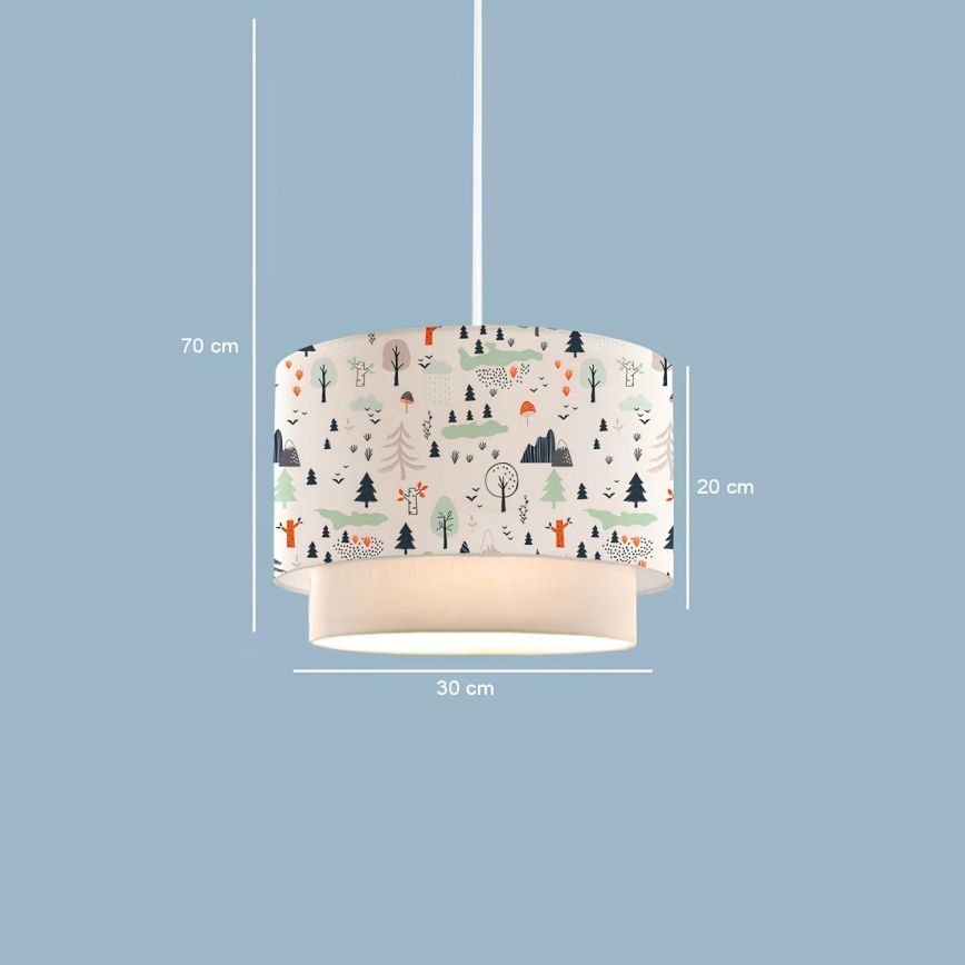 Barnlampa CANDY 1xE27/40W/230V vit/pastellfärgad