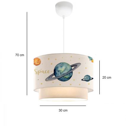 Barnlampa CANDY 1xE27/40W/230V vit/pastellfärgad
