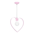Barnlampa LOVE 1xE27/60W/230V ljusrosa