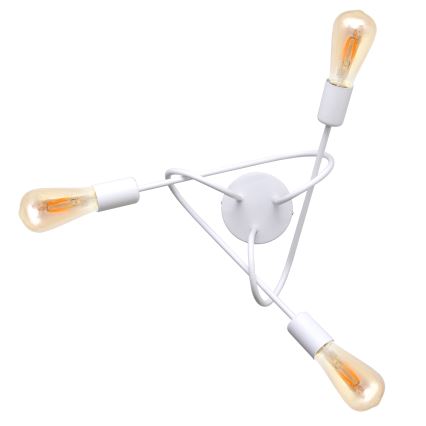 Barnlampa OXFORD med 3xE27/15W/230V, vit, takmonterad
