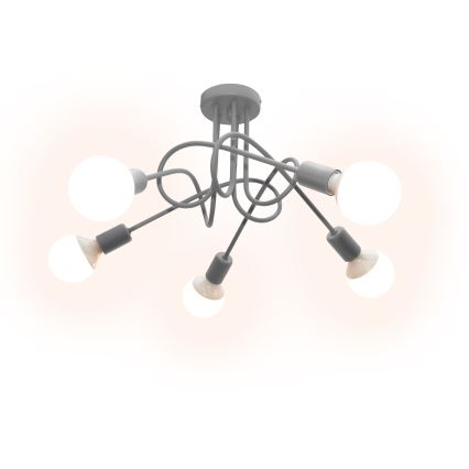 Barnlampa OXFORD med 5xE27/15W/230V, takmonterad