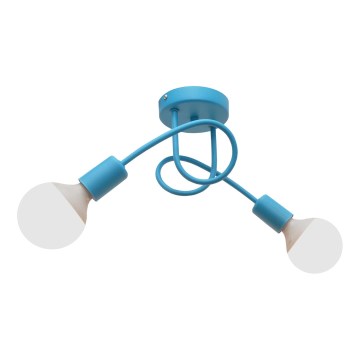 Barnlampa OXFORD med två E27-socklar, 15W, 230V, blå