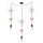 Barnlampa TRIO 3xE27/20W/230V rosa/vit/grå