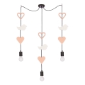 Barnpendellampa TRIO 3xE27/20W/230V rosa/vit