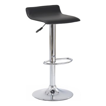 Barstol 84x40 cm svart/glansig krom
