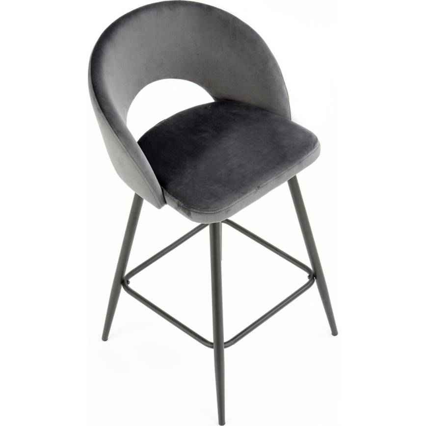 Barstol 89x49 cm grå/svart