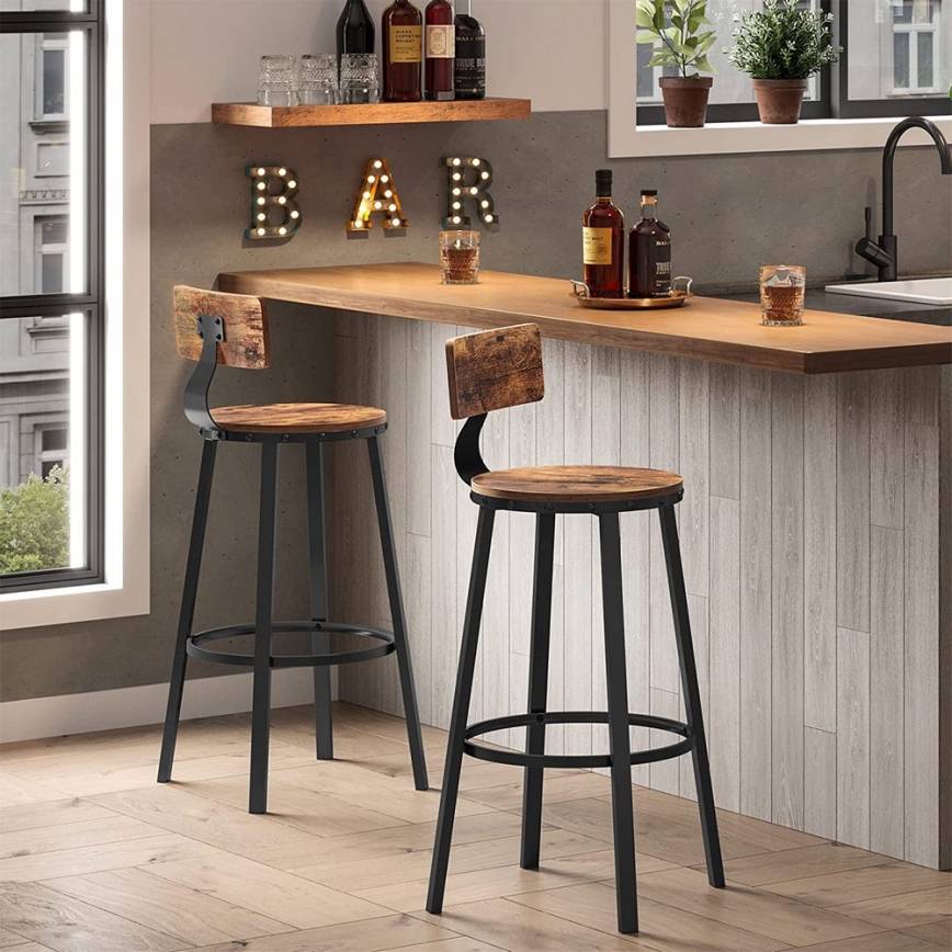 Barstol AVEN brun/svart