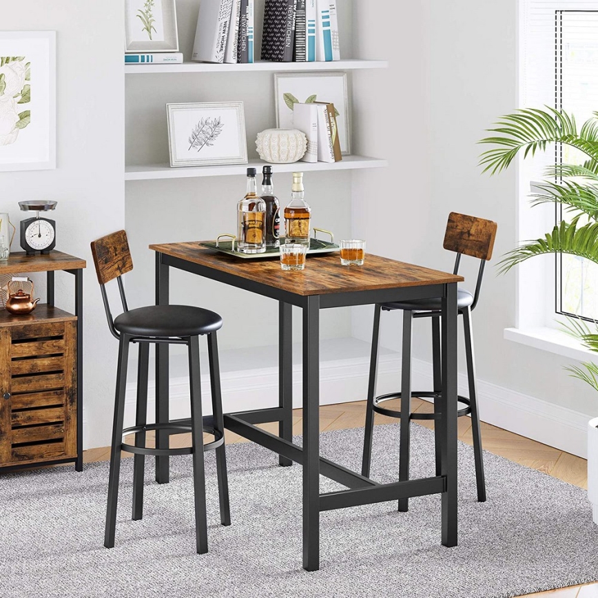 Barstol AVEN brun/svart