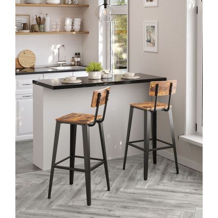 Barstol AVEN brun/svart