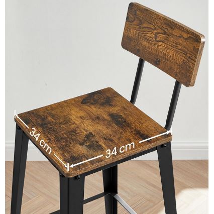 Barstol AVEN brun/svart