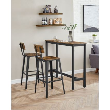 Barstol AVEN brun/svart