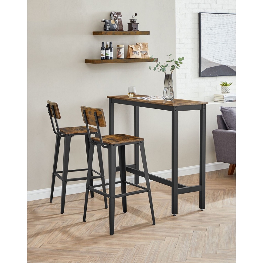 Barstol AVEN brun/svart