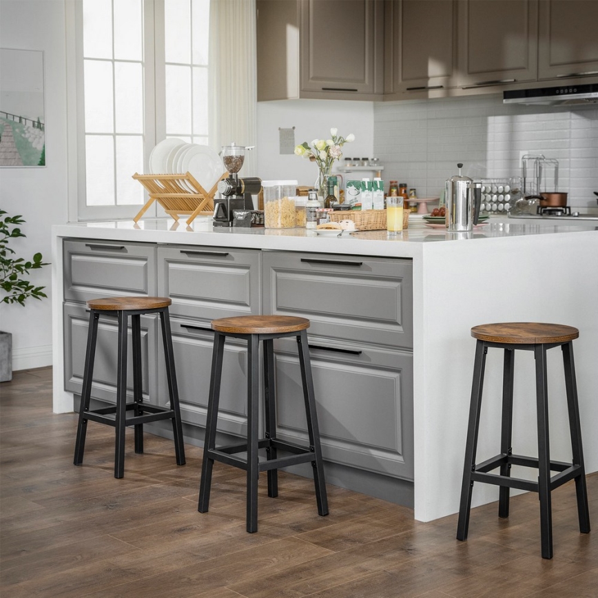 Barstol LOE brun/svart