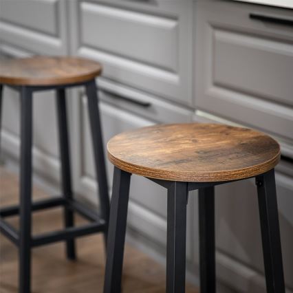 Barstol LOE brun/svart