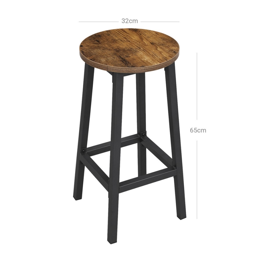 Barstol LOE brun/svart