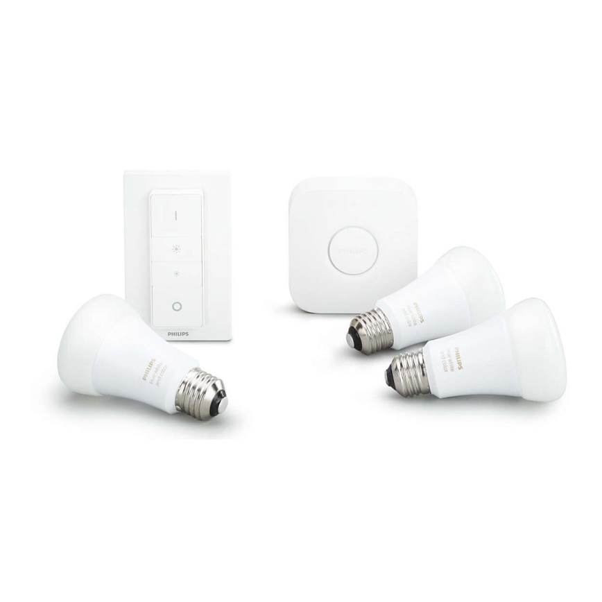 Basic set Philips Hue STARTER KIT WHITE självstartande 3xE27/9W 2700K + anslutningsenhet