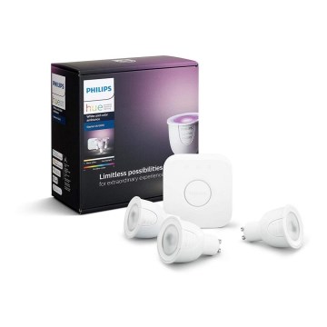 Basic set Philips Hue Vit och Färgad Ambiance 3xGU10/6,5W/230V 2000-6500K