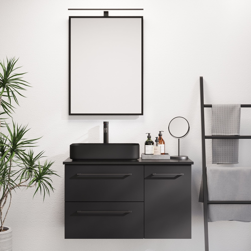 BATH DELUXE 01-060-05-02-00 - Badrum spegel BORGSTED 60x80 cm svart