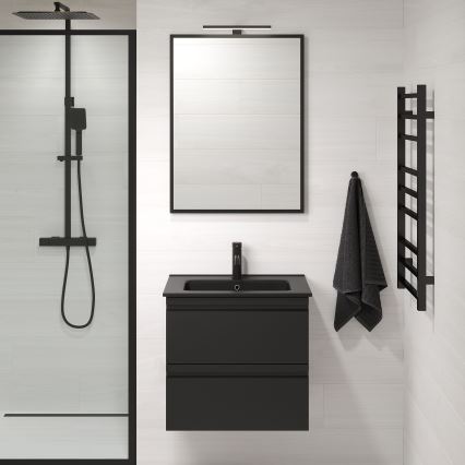 BATH DELUXE 01-060-05-02-00 - Badrum spegel BORGSTED 60x80 cm svart