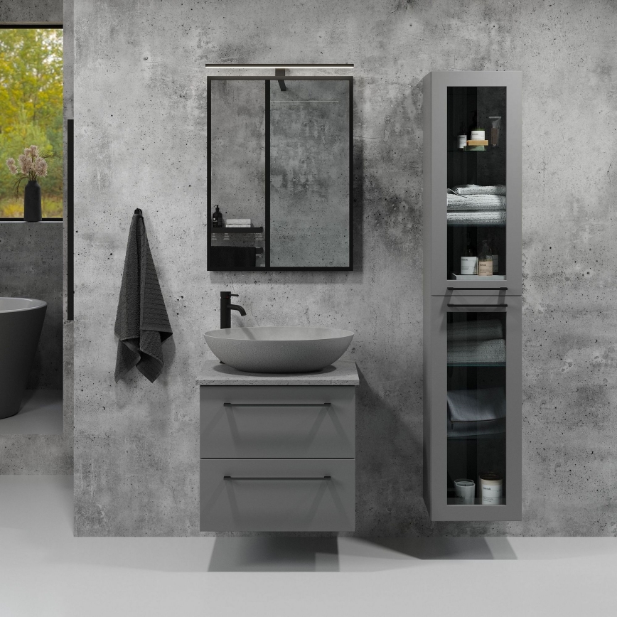 BATH DELUXE 01-060-05-02-00 - Badrum spegel BORGSTED 60x80 cm svart