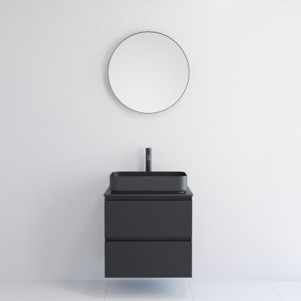 BATH DELUXE 01-060-09-02-00 - Badrum spegel BORGSTED diameter 60 cm svart