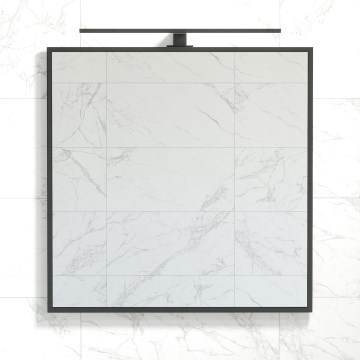 BATH DELUXE 01-080-05-02-00 - Badrum spegel BORGSTED 80x80 cm svart